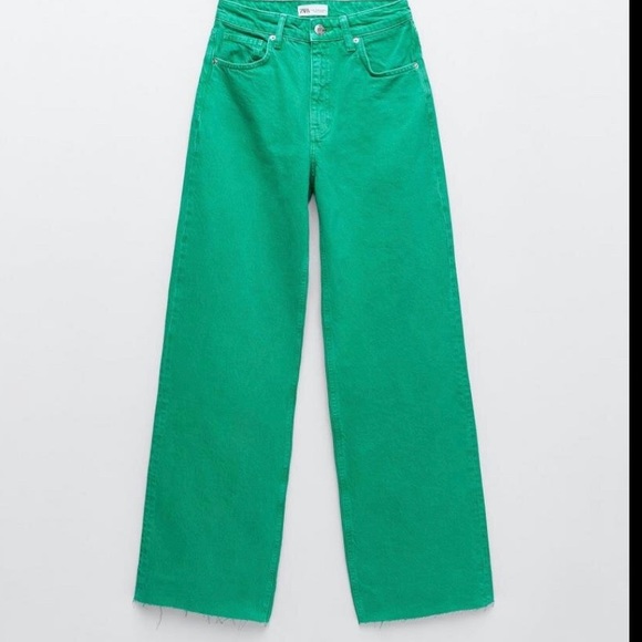 Zara Jeans Zara Green Jeans Size 25 Poshmark